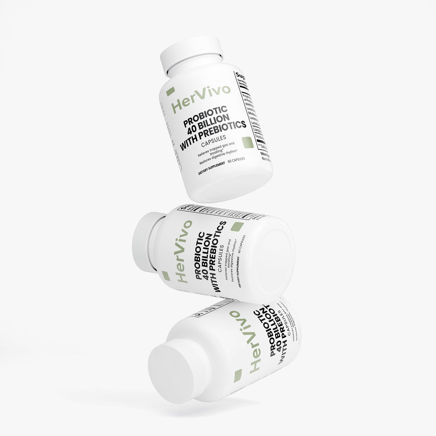 Probiotic 40 Billion with Prebiotics - 5 Bottle Bundle