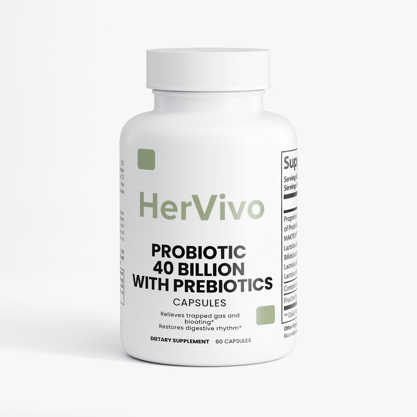 Probiotic 40 Billion with Prebiotics - 5 Bottle Bundle