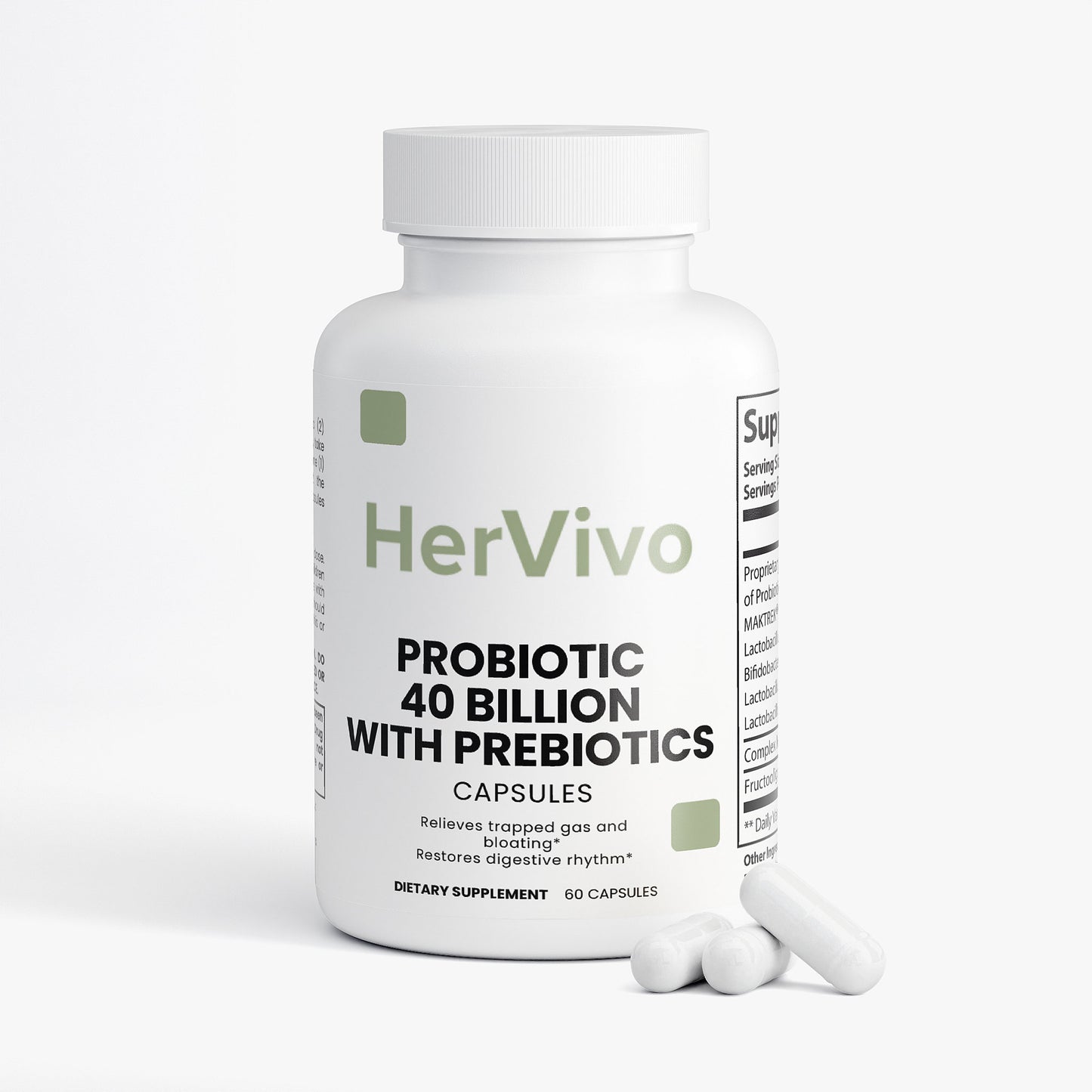 Probiotic 40 Billion with Prebiotics - 5 Bottle Bundle